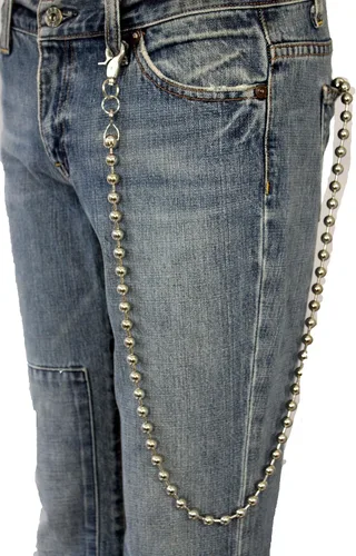 Vista 8 de TFJ - Llavero de metal para hombre (tamaño grande), diseño de bolas, extra largo