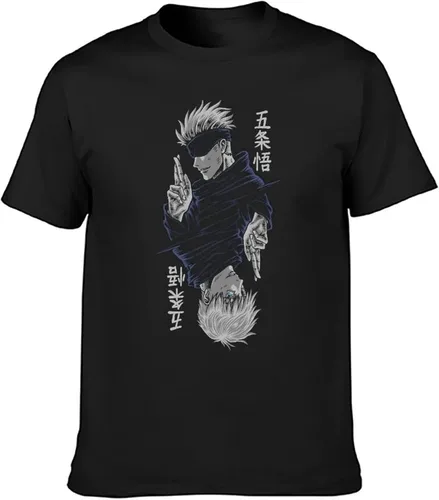Vista 4 de Black Anime Adult Shirt Game Round Neck Short Sleeve Classic Fashion Cotton T-Shirt