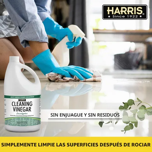 Vista 5 de HARRIS Vinagre de limpieza multiusos limpiador de superficies para el hogar, 128 onzas (Eucalyptus) con embudo fácil de verter incluido