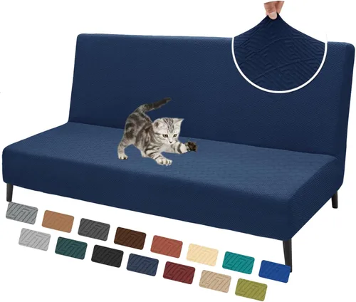 Vista 11 de XINEAGE - Funda elástica para futón y sofá cama, tamaño matrimonial, color Beige
