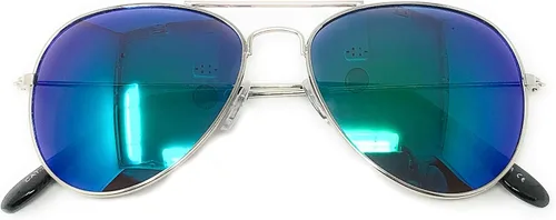 Vista 2 de WebDeals Retro - Gafas de sol de metal Aviator tamaño niño