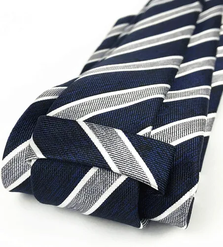 Vista 22 de Secdtie Corbata clásica de seda tejida jacquard a rayas para hombre