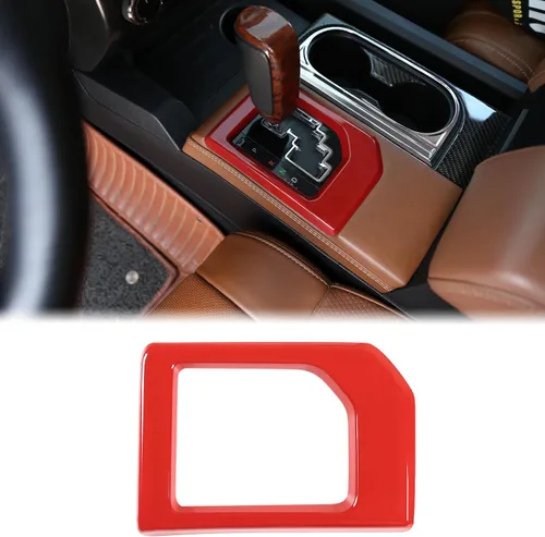 Vista 8 de Aunginsy Cubierta de panel de palanca de cambios de consola central compatible con accesorios Toyota Tundra 2014-2021, palanca de cambios de control