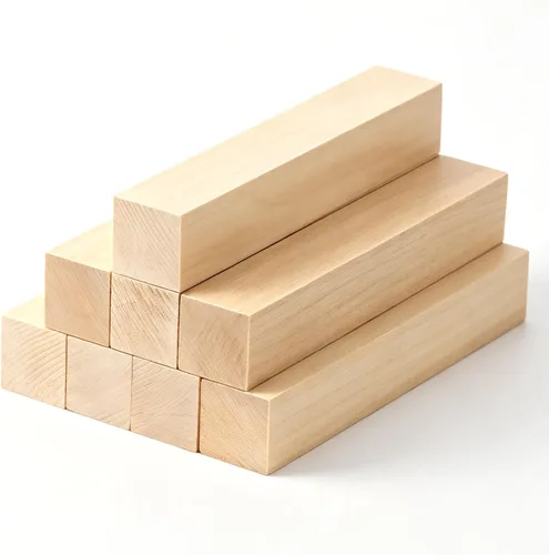 Vista 10 de Paquete de 10 bloques de tallado de tilo, bloques de madera maciza suave de 4 x 1 x 1 pulgada, bloques de madera sin terminar para tallar y tallar