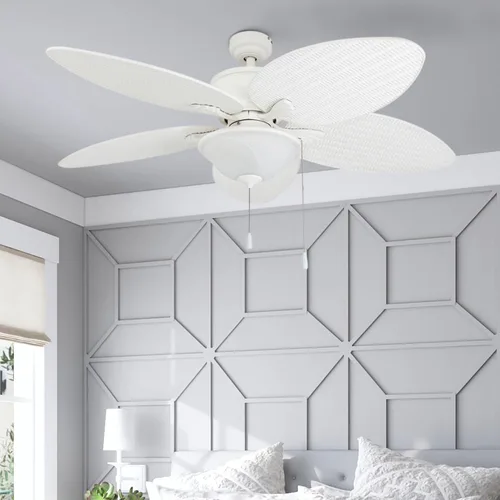 Vista 13 de Prominence Home Solana 80018-01 Ventilador de techo tropical para interiores y exteriores de 52 pulgadas con luz, cadena de tracción, tres opciones