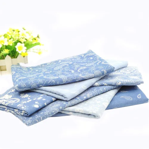 Vista 2 de Paquete de tela gruesa precortada a cuadros, algodón y mezclilla, surtido suave de tela para manualidades, para costura, manualidades, sabor rosa