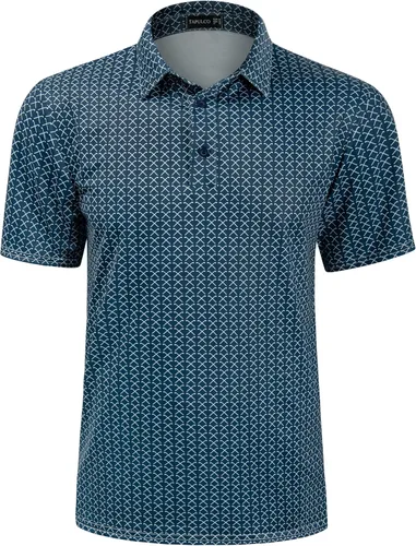 Vista 51 de TAPULCO Camisetas tipo polo de secado rápido para hombre, diseño de camuflaje, atléticas, ligeras, transpirables, casuales, para golf