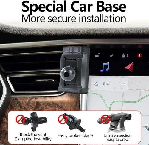 Vista 2 de Soporte para teléfono de coche para Tesla Model X 2016-2020 y 2012-2020 Model S SUV Accesorios de automóvil, decoración interior, soporte