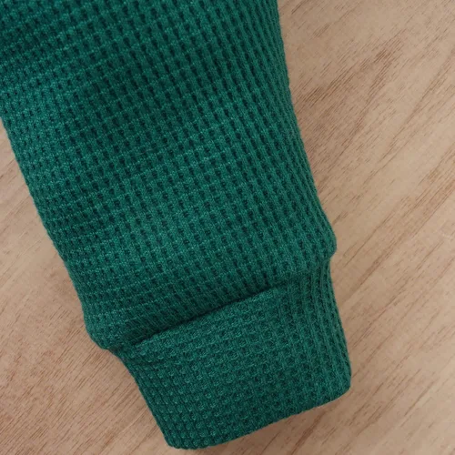 Vista 6 de Conjunto de 2 piezas acanaladas de 2 piezas para bebé recién nacido unisex para otoño e invierno