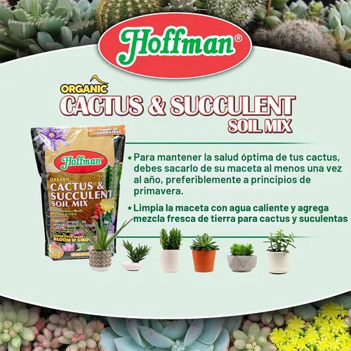 Vista 5 de Hoffman 10410 - Mezcla de suelo orgánico para cactus y suculentas, 10 cuartos