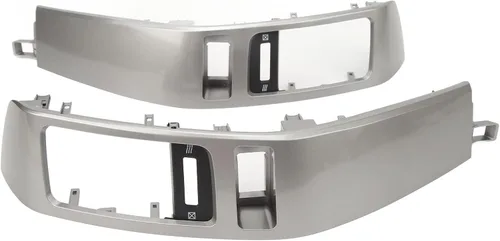 Vista 9 de Aramox 2 paneles de ventilación de salpicadero, consola central plateada, panel de ventilación de aire de CA, compatible con Land Cruiser Prado J120
