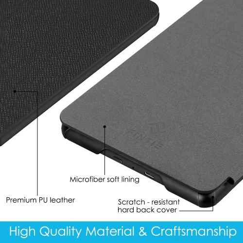 Vista 3 de Fintie - Funda delgada para Kindle Paperwhite (décima generación del 2018), piel sintética ligera prémium con función automática de apagar