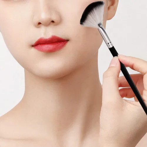 Vista 6 de Pimoys 6 pinceles de abanico para faciales suaves y delgadas, aplicador de cepillo para máscara facial de ácido glicólico, máscara de exfoliación