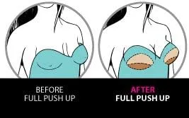 Vista 2 de Bravo completo Push Up Bra Pad Inserts Más Push Up