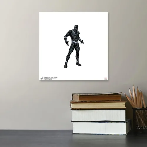 Vista 5 de Trends International Gallery Pops Marvel Comics Avengers - Póster de pared de Black Panther, 12 x 12 pulgadas, versión sin marco