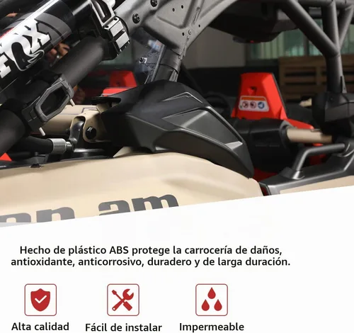 Vista 3 de HAKA TOUGH Cubierta de plástico con moldura de jaula trasera para Can Am Maverick X3 / X3 Max 2017-2022, accesorios de placa de protección de pilar