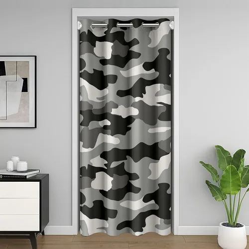 Vista 13 de jejeloiu Cortina de puerta de estilo japonés para puerta, privacidad de 42 x 80 pulgadas, tratamiento de ventana japonés Ukiyoe para decoración