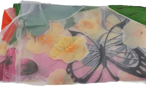 Vista 6 de Leadigol Paneles de cortinas de mariposa para ventana, cortinas de gasa transparente de tul de 78.7 in x 39.4 in, panel de cortina transparente