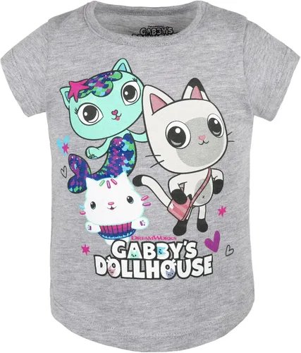 Vista 2 de Dreamworks Gabby's Dollhouse Pandy Paws - Paquete de 3 camisetas para niñas pequeñas