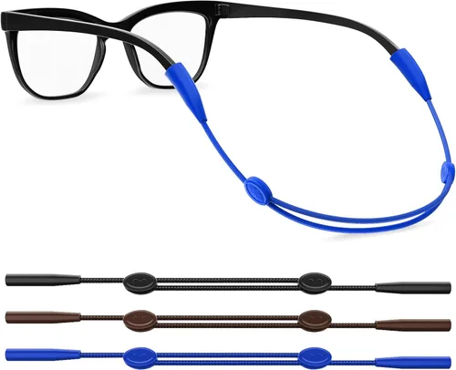 Vista 10 de 3 Correas para Gafas, Correa Ajustable Sin Cola para Gafas de Sol para Deportes, Soporte para Gafas Alrededor del Cuello, Retenedor de Cordón