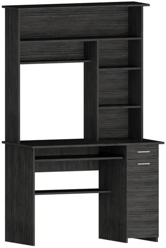 Vista 11 de Tuhome Compu 180 Hutch Escritorio de madera de ingeniería en negro