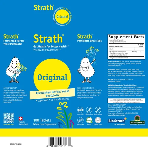 Vista 9 de Bio-Strath Tabletas de levadura nutricional Postbiótico de levadura herbaria fermentada Apoyo a la salud prebiótica e intestinal Bienestar