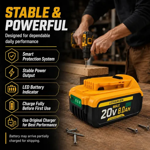 Vista 8 de Repuesto para baterías de litio Dewalt 20V MAX 8.0Ah 2