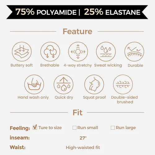 Vista 6 de Aoxjox Leggings de entrenamiento de cintura alta para mujer, control de abdomen, cintura alta, pantalones de yoga escarlata, suaves, de 27 pulgadas