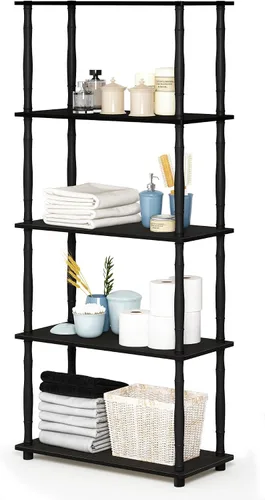 Vista 38 de Furinno Turn-N-Tube Organizador de encimera de cocina, estante organizador de encimera de esquina de 2 niveles, estante esquinero, para cocina