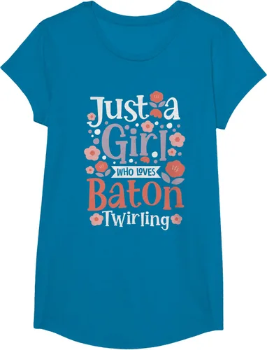 Vista 45 de A Girl Who Loves Baton Twirling - Camiseta de giro Majorette Twirler, Negro