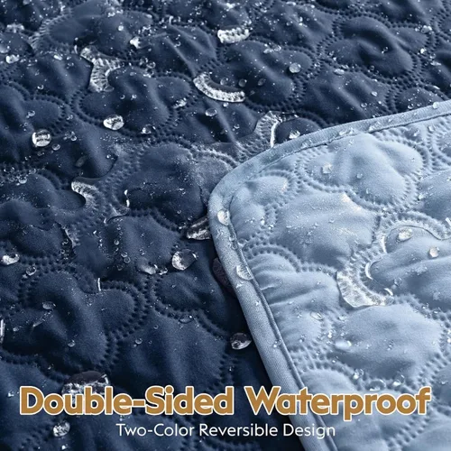 Vista 2 de FunFurry Manta impermeable para perro, funda de sofá lavable para perros, funda reversible para cama de perro, protector de muebles de sofá