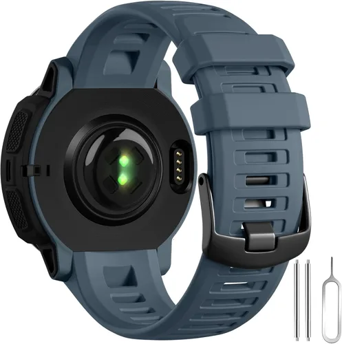 Vista 21 de GEAK Compatible con correas de reloj Garmin Instinct, correa de silicona suave de 22 mm para muñeca deportiva, reemplazo compatible con correa