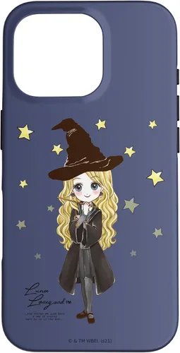 Vista 20 de Funda para iPhone 16 Harry Potter Luna Lovegood con cita y estrellas