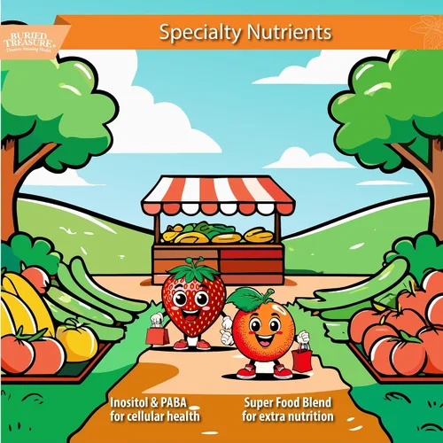 Vista 6 de Buried Treasure - Multivitamínico líquido diario para niños, 27 vitaminas y minerales con mezcla de superalimentos, sin azúcar, vegano, sabor