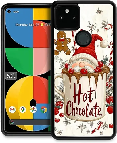Vista 136 de Funda compatible con Google Pixel 4A 5G, Nochebuena, Google Pixel 4A 5G, delgada, suave, a prueba de golpes, TPU para mujeres y niñas, niños, funda