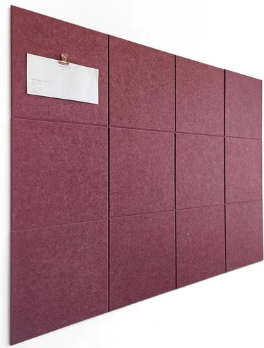 Vista 5 de Tabla de corcho alternativa de 24 x 36 pulgadas, paquete de 6 azulejos de pared de fieltro con pestañas adhesivas extraíbles seguras, tableros
