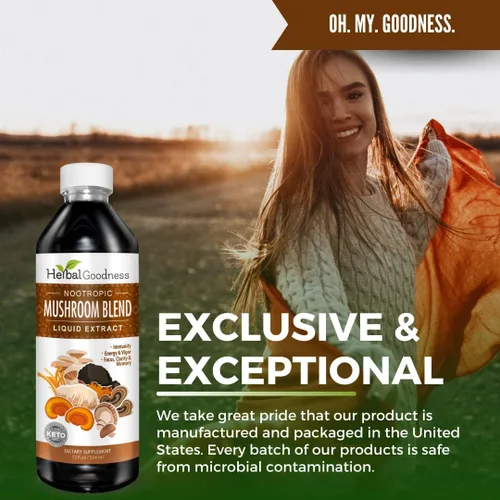 Vista 5 de Mezcla de hongos nootrópicos - Suplemento orgánico de hongos melena de leones Shiitake Chaga Cordyceps Maitake Reishi Cola de pavo Polvo de hongos