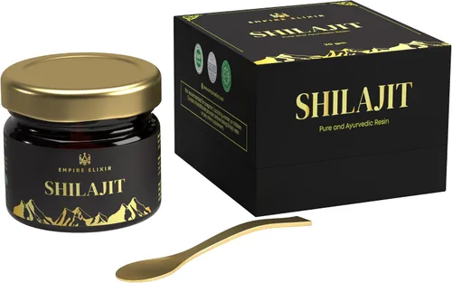 Vista 5 de Shilajit - Tarro de resina pura del Himalaya de 0.71 onzas – por Empire Elixir de alta potencia de grado dorado para hombres y mujeres Suplemento