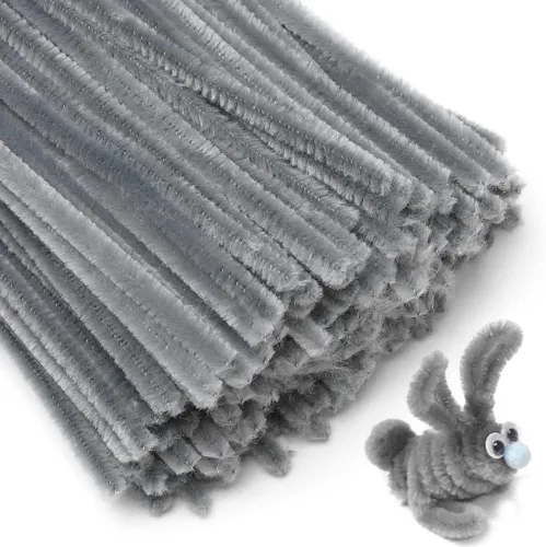 Vista 19 de Eppingwin 200 limpiapipas, limpiadores de pipas con purpurina, suministros de manualidades, tallos de felpilla de 10 colores para proyectos