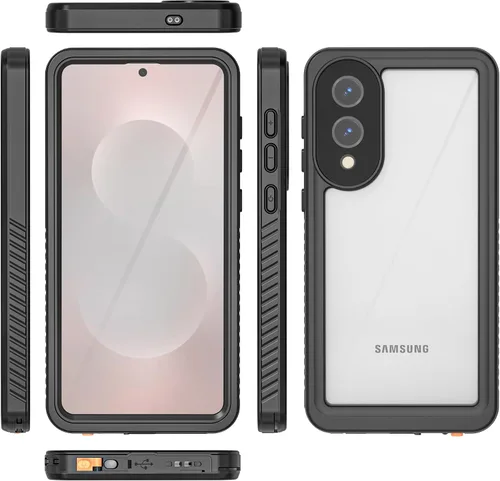 Vista 8 de DINGXIN Funda impermeable para Samsung Galaxy S25 Edge con certificación IP68, protector de pantalla integrado, a prueba de golpes, a prueba