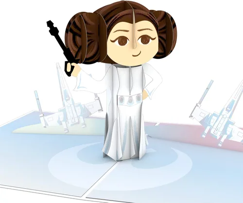 Vista 10 de Lovepop Star Wars™ The Death Star™ Tarjeta Desplegable de Enfrentamiento de la Estrella de la Muerte, Tarjeta 3D, Tarjeta de Cumpleaños, Tarjeta