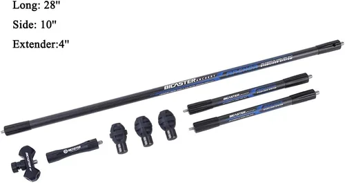 Vista 2 de BICASTER Sistema estabilizador de tiro con arco 3K hecho en carbono - Juego completo