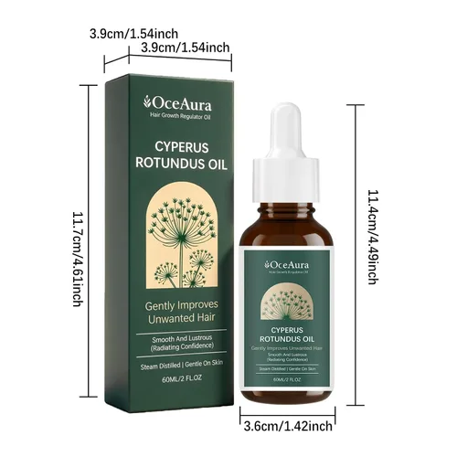 Vista 8 de Cyperus Rotundus - Aceite inhibidor del cabello para mujeres y hombres, aceite de depilación natural para ayudar a recrecimiento lento, suero