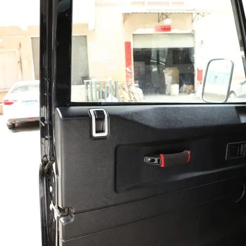 Vista 4 de Cubierta de bloqueo de puerta de automóvil de aleación de aluminio para Land Rover Defender 90 110 130 2004-2019 Accesorios de repuesto