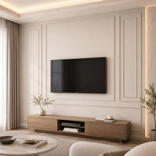 Vista 12 de Pangda 3 juegos de molduras de pared para despegar y pegar, estilo capa interior y exterior, panel de revestimiento prefabricado para decoración