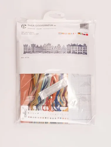 Vista 4 de Thea Gouverneur - Kit de punto de cruz contado - Señora y unicornio - Jobelan - 27 unidades - Kit de bordado para adultos - Hilos de bordado DMC