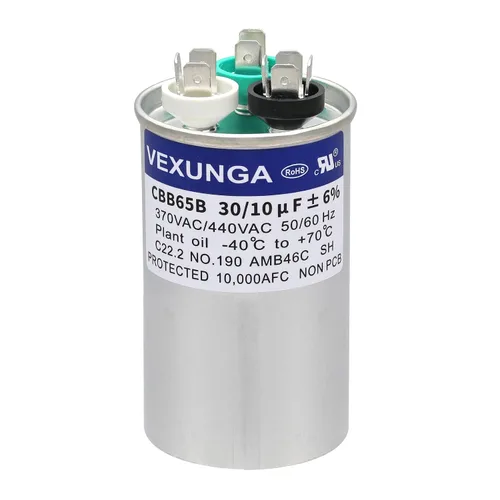 Vista 17 de VEXUNGA Capacitor Dual de Arranque Redondo A/C de 50/5 uF 50+5 MFD 370VAC o 440VAC CBB65 CBB65B Capacitores de Aire Acondicionado para Motor
