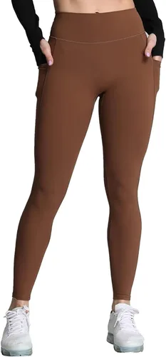 Vista 141 de Aoxjox Trinity - Pantalones de yoga de cintura alta con bolsillos para mujer, control de abdomen, cintura cruzada, leggings de entrenamiento suaves