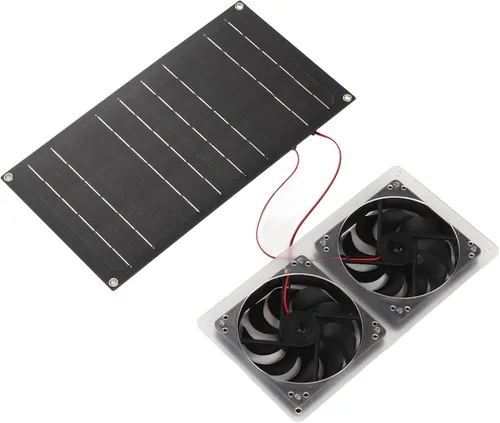 Vista 4 de Ventilador del generador solar, extractor de aire accionado solar compacto de 5 V para RV