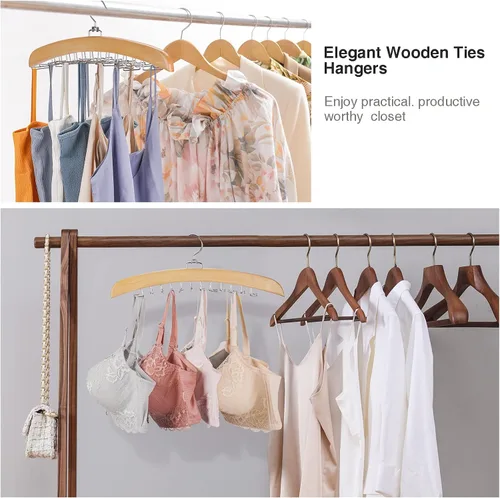 Vista 3 de Colgador de corbata con 24 ganchos para armario de hombres, estante de corbata con rotación mejorada de 360°, perchas de corbata para hombres